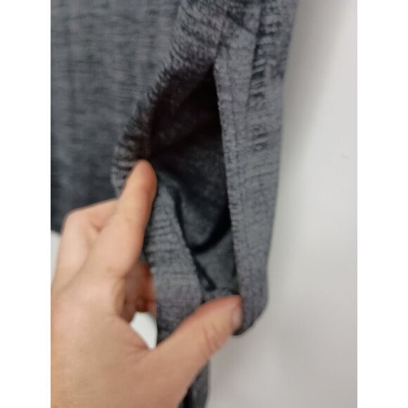 Barbara Lesser Womens Hooded Sleeveless Cardigan Medium Gray Heather Slinky Vest - Picture 6 of 8